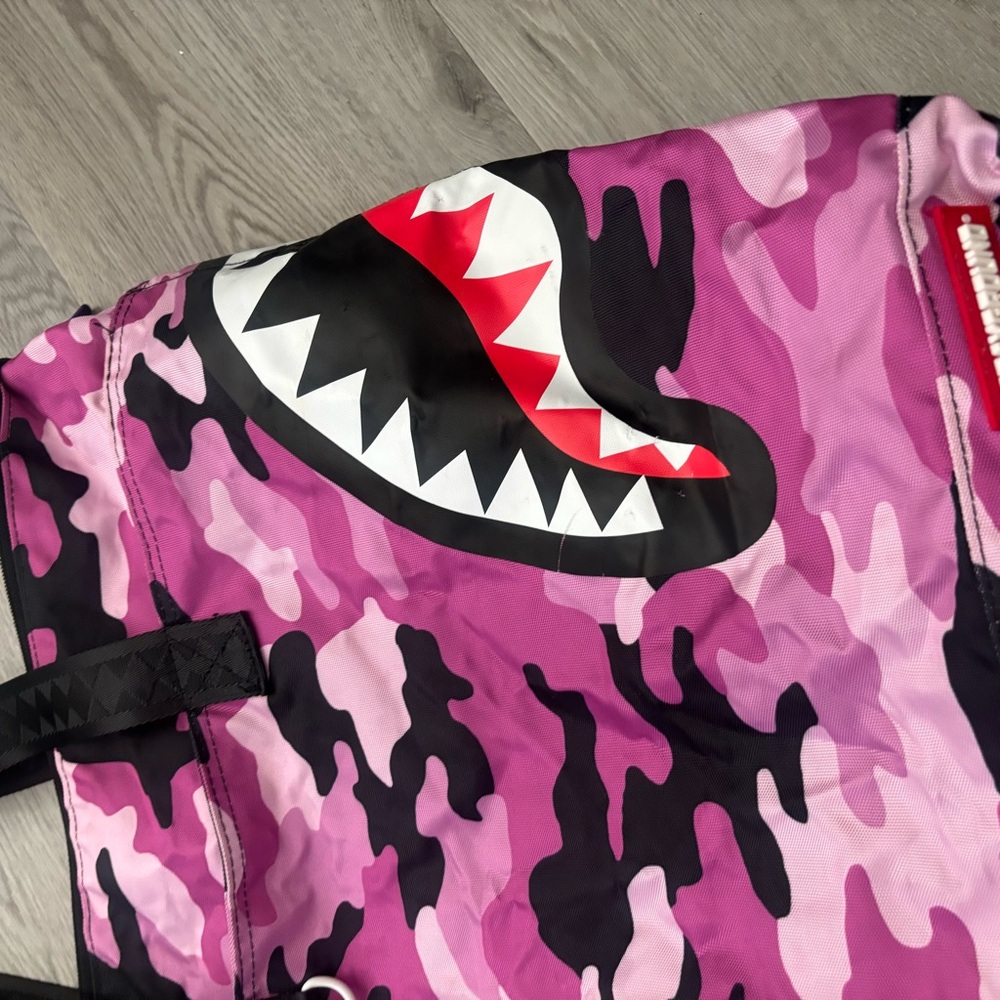 Sprayground Pink and Purple Camouflage Beach Tote - Picture 6 of 11